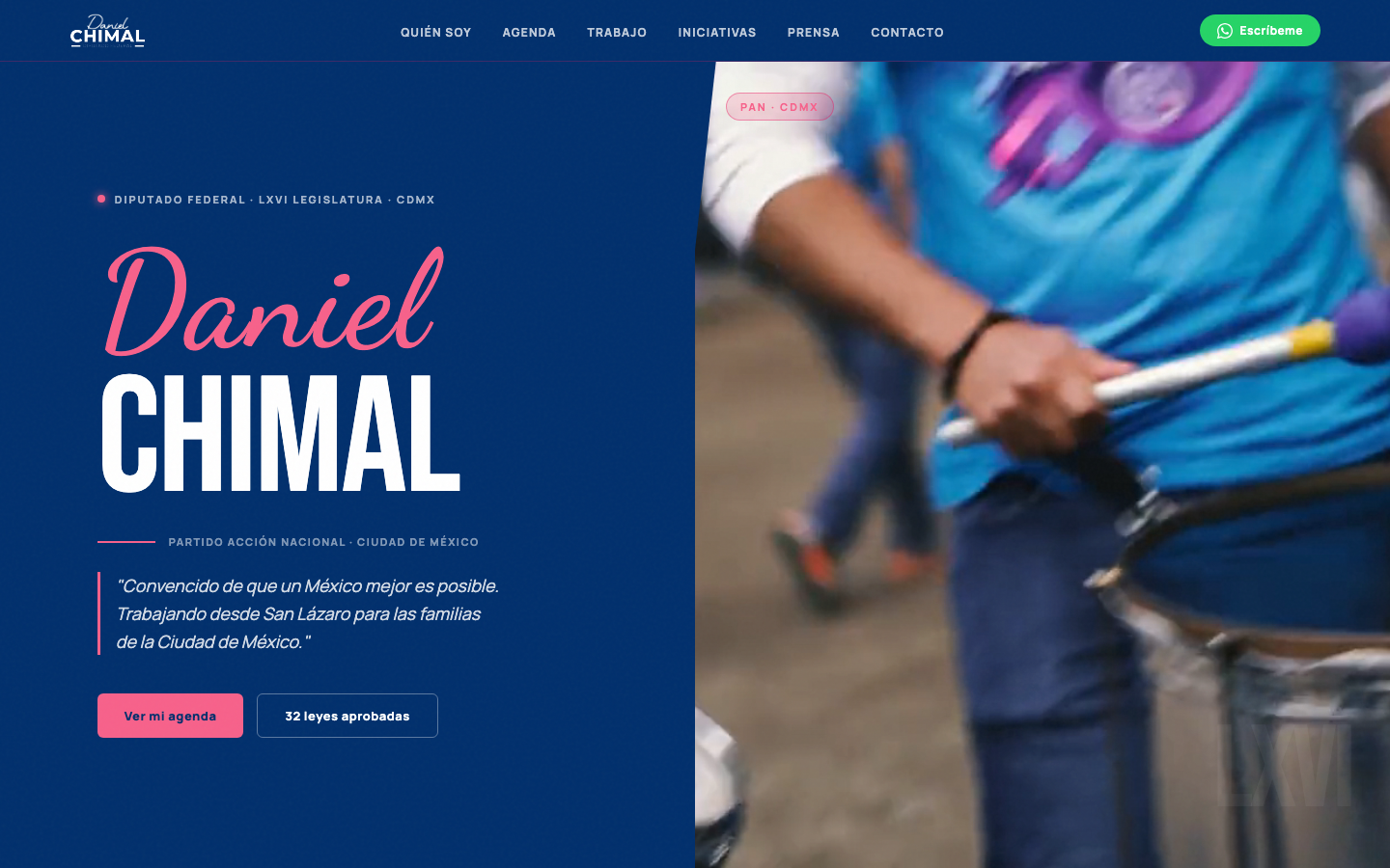 Sitio web de Daniel Chimal, Diputado Federal PAN CDMX